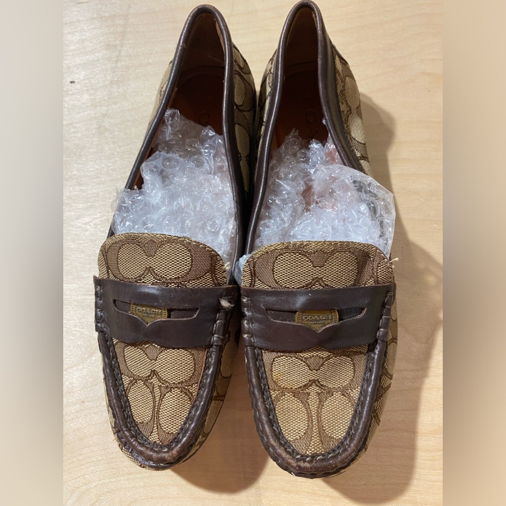 Coach Brown and Tan Loafers
